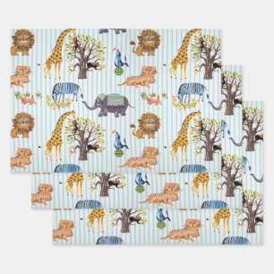At the Zoo Wrapping Paper Sheet