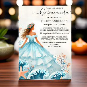 At Water Ocean Fish Life Under The Sea Quinceanera Invitation