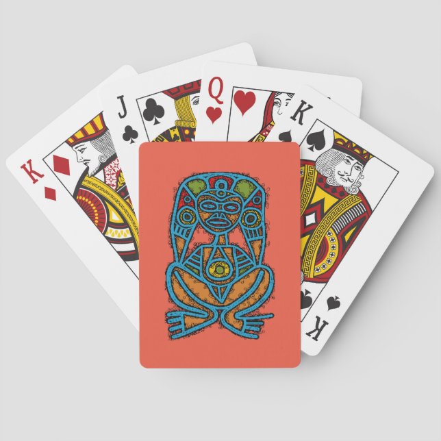 Atabey Goddess Indigenous Symbol Playing Cards (Back)