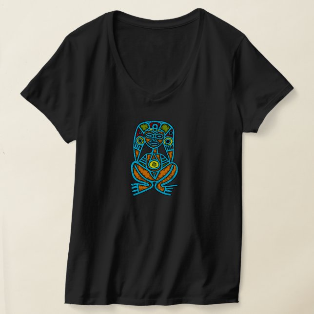 Atabey Goddess Indigenous Symbol T-Shirt (Laydown)