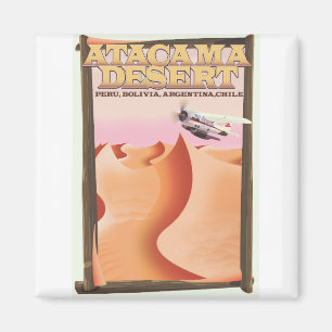 Atacama Desert Adventure travel poster. Magnet