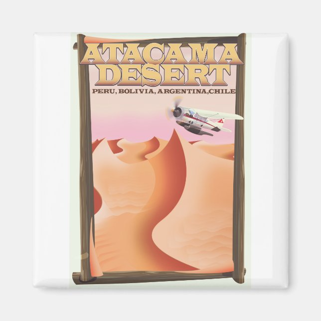Atacama Desert Adventure travel poster. Magnet (Front)