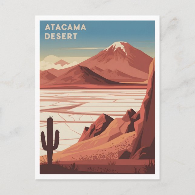 Atacama Desert Chile Vintage Postcard (Front)