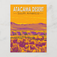 Atacama Desert Sunset South America Travel Vintage