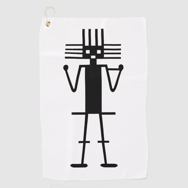 atacama giant geogliph symbol ancient nazca peru a golf towel (Front)