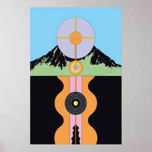 Atami Japanese Abstract Bauhaus Formula Modern Poster