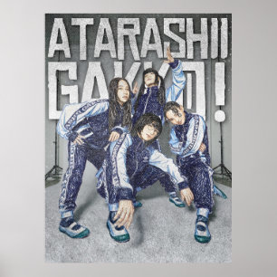 Atarashii Gakko Inspired Illustration Poster