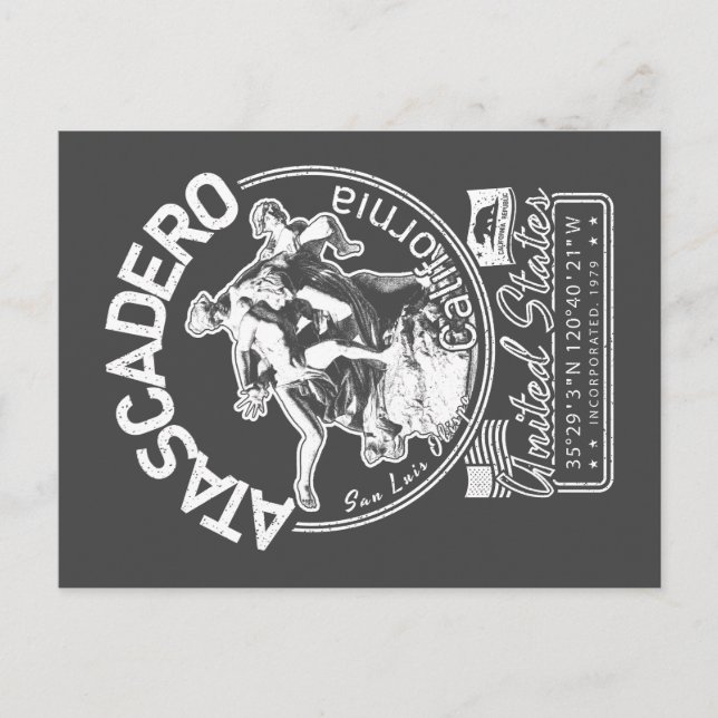 ATASCADERO CALIFORNIA - SUNKEN GARDENS POSTCARD (Front)