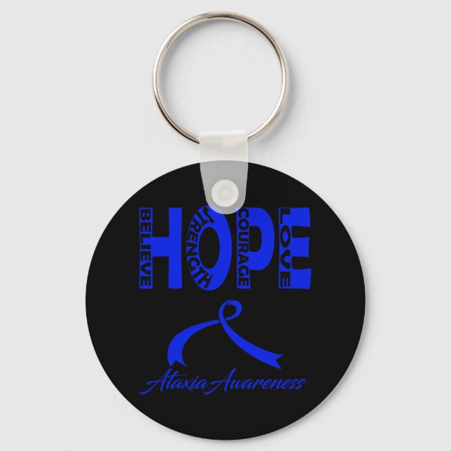 Ataxia Awareness 2 Key Ring (Front)