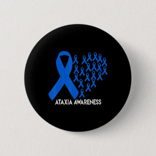 Ataxia Awareness blue ribbon Gift T-Shirt31 6 Cm Round Badge