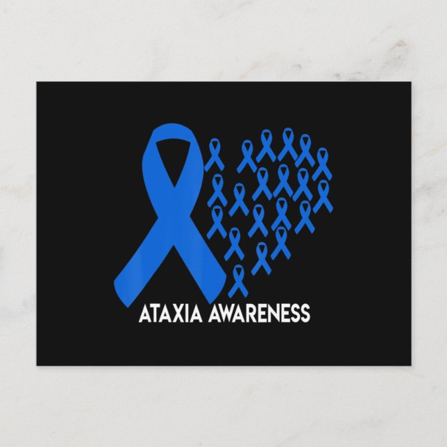 Ataxia Awareness blue ribbon Gift T-Shirt31  Postcard (Front)