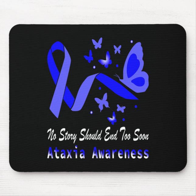 Ataxia Awareness Butterfly Support  Mouse Mat (Front)