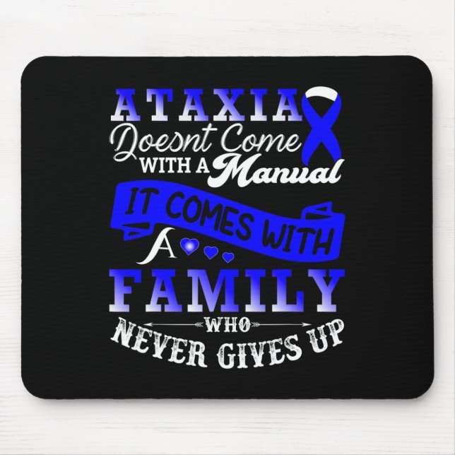 Ataxia Awareness Family Warrior Support  Mouse Mat (Front)