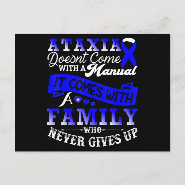 Ataxia Awareness Family Warrior Support T-Shirt129 Postcard (Front)