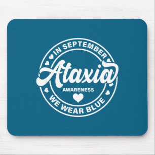 Ataxia awareness for men women we wear blue mouse mat