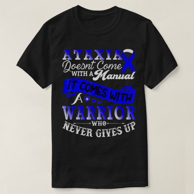 Ataxia Awareness Warrior Family Support T-Shirt34  T-Shirt (Design Front)