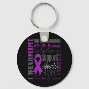 Ataxia Neurological Sickness Awareness for Warrior Key Ring