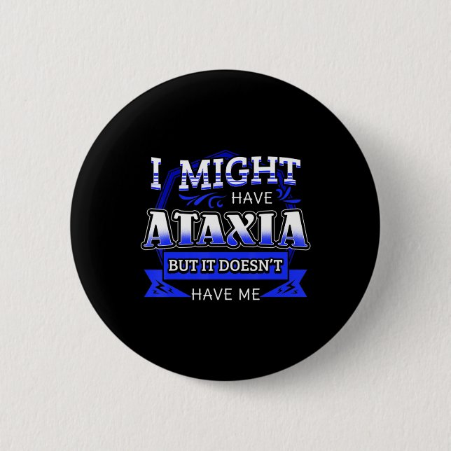 Ataxia Neurological Sign Hemiataxia Blue Ribbon Ne 6 Cm Round Badge (Front)