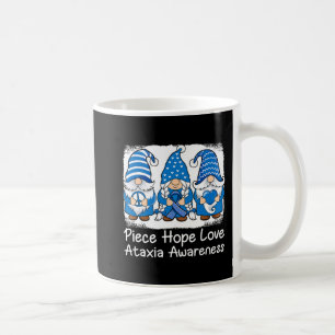 Ataxia Support gnomes with ribbon Blue Ataxia Awar Coffee Mug