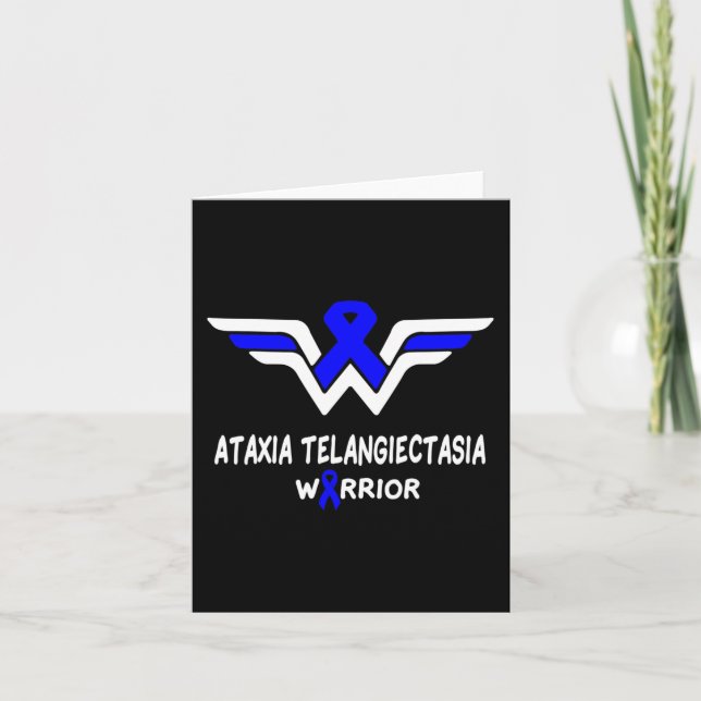 Ataxia Telangiectasia Awareness Warrior Support Bl Card (Front)