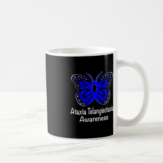 Ataxia Telangiectasia Awareness Warrior Support Bl Coffee Mug (Right)