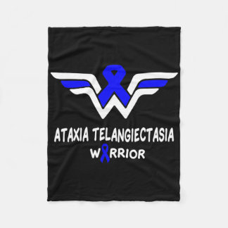 Ataxia Telangiectasia Awareness Warrior Support Bl Fleece Blanket
