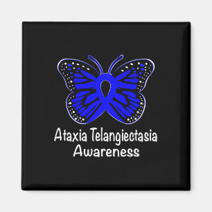 Ataxia Telangiectasia Awareness Warrior Support Bl Magnet