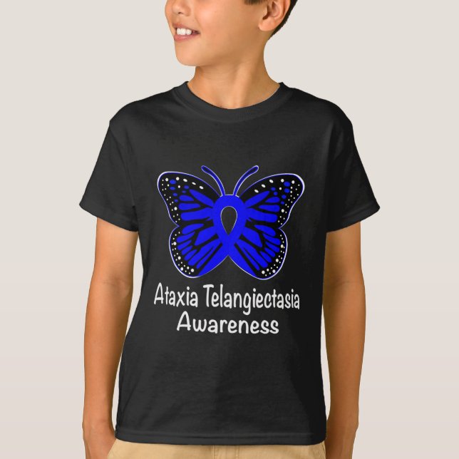 Ataxia Telangiectasia Awareness Warrior Support Bl T-Shirt (Front)