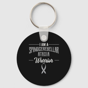 Ataxia Warrior Awareness Ribbon Sca Patient Key Ring