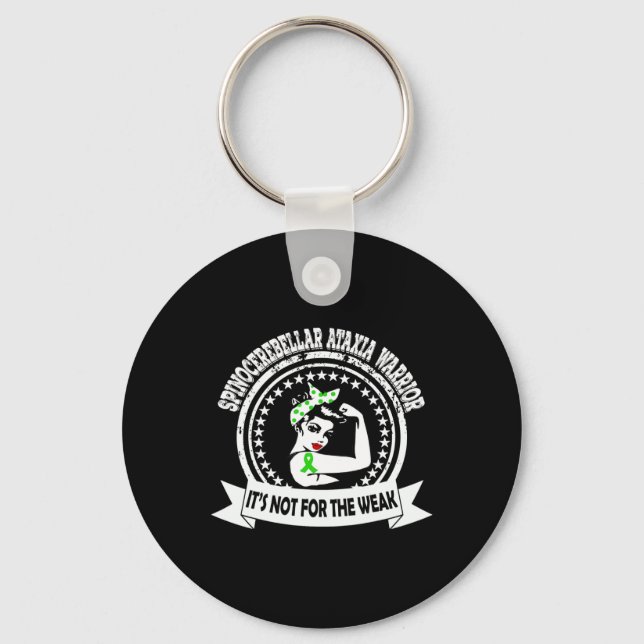 Ataxia Warrior Awareness T  Key Ring (Front)