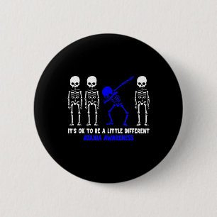 Ataxia Warrior blue Ribbon Awareness disease hallo 6 Cm Round Badge