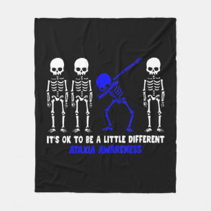 Ataxia Warrior blue Ribbon Awareness disease hallo Fleece Blanket