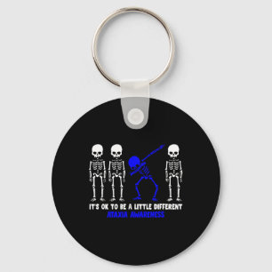 Ataxia Warrior Blue Ribbon Awareness Disease Hallo Key Ring