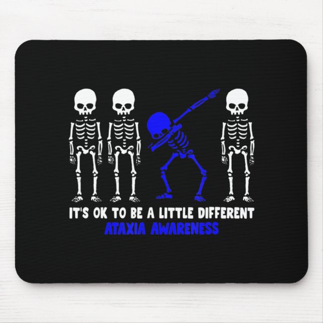 Ataxia Warrior blue Ribbon Awareness disease hallo Mouse Mat (Front)