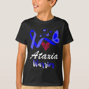 Ataxia Warrior Butterfly Awareness Support T-Shirt