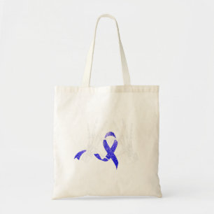 Ataxia's Cancer Awareness Skeleton Hand Purple Rib Tote Bag