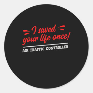 ATC Air Traffic Controller Airline Aviation Profes Classic Round Sticker