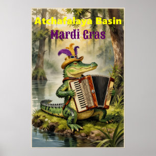Atchafalaya Basin Mardi Gras Poster