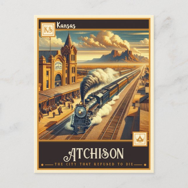 Atchison, Kansas  | Vintage Postcard (Front)