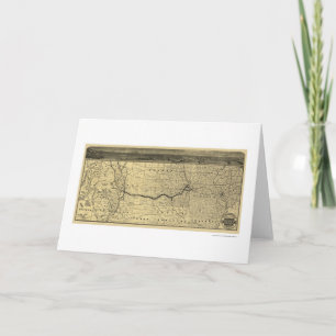 Atchison Topeka Santa Fé Railroad Map 1880 Holiday Card