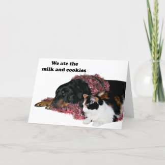 Ate the milk and cookies holiday card