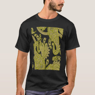 ATELIER H Artisan Boho Paisley Floral Motif T-Shirt
