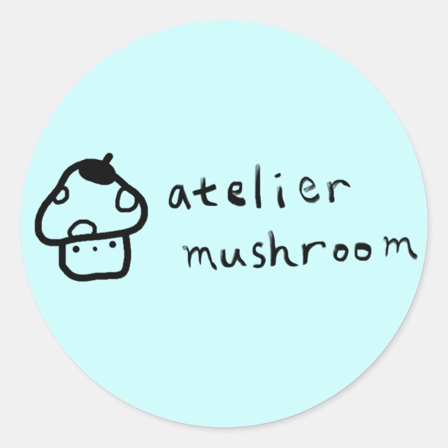 atelier mushroom Logo Round Stickers (Front)