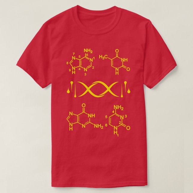 ATGC Molecular Biology Genetics Nucleobase 1 T-Shirt (Design Front)