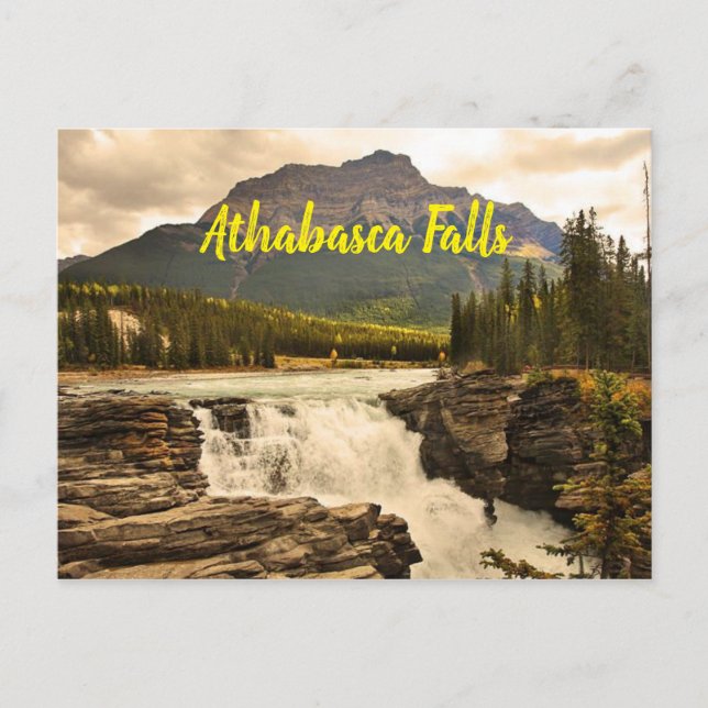 Athabasca Falls Canada stylized Postcard (Front)