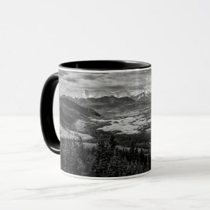 Athabasca Lookout, Monochrome Scenery Photography Mug