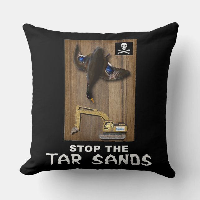Athabasca Tar Sands Duck Mount Cushion (Front)