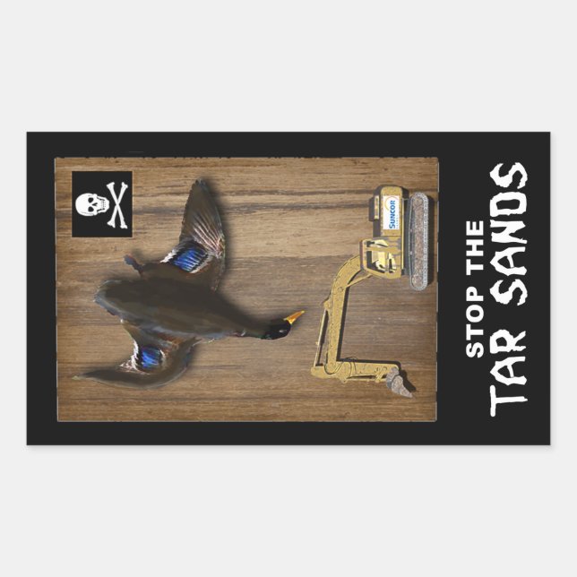 Athabasca Tar Sands Duck Mount Rectangular Sticker (Front)