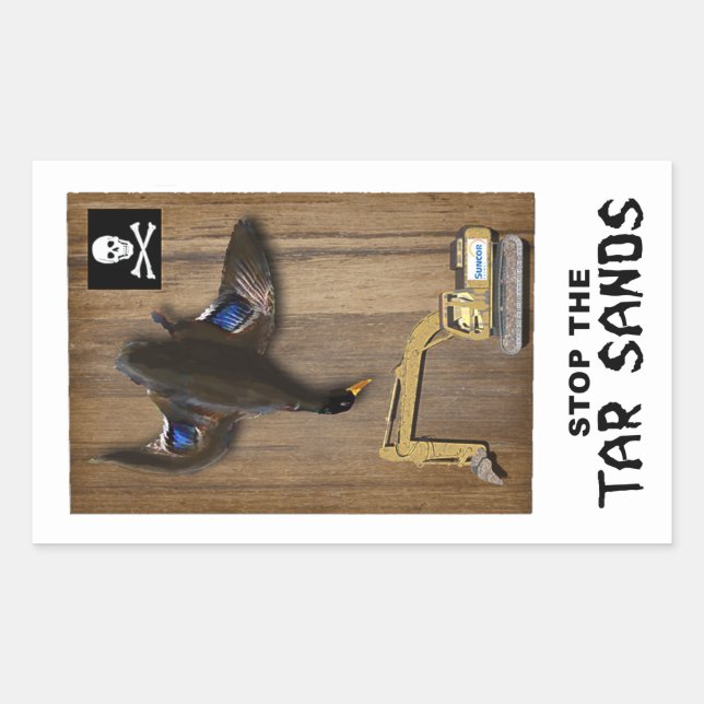 Athabasca Tar Sands Duck Mount Rectangular Sticker (Front)