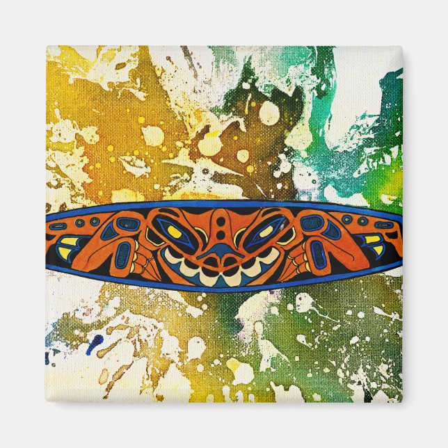 Athabascan Totem by Michael Moffa Magnet (Front)